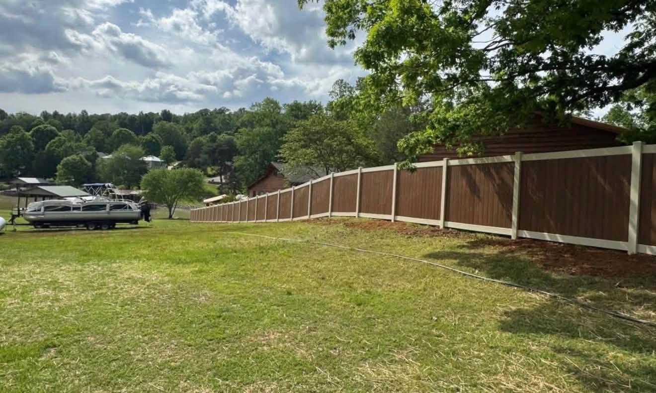 Wood privacy fence built by Tennessee Fence Systems in Crossville, Tennessee